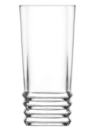 Hermia LV-ELG379F Juego de 6 Vasos de Vidrio Transparente de 335 ml